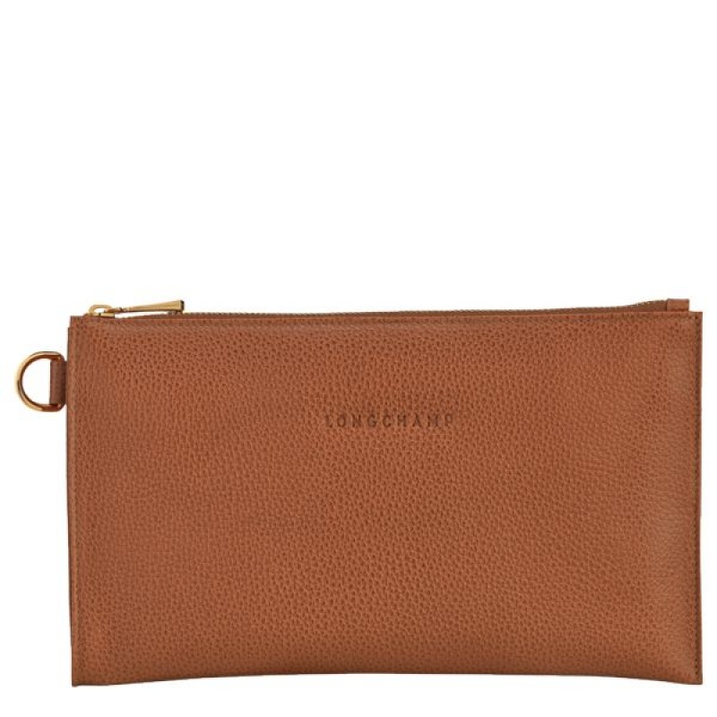 Brown Longchamp Le Foulonne Men's Pouches | 15238-KGVP