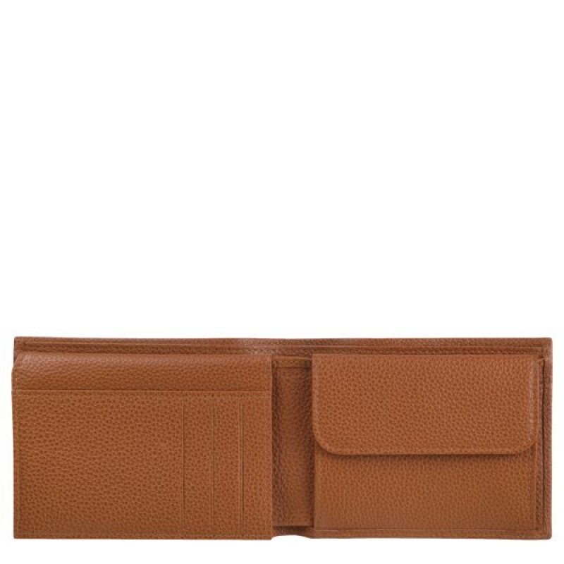 Brown Longchamp Le Foulonne Men's Wallets | 95734-IOQY