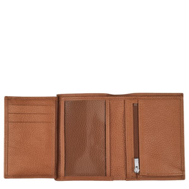 Brown Longchamp Le Foulonne Men's Wallets | 94713-PJES