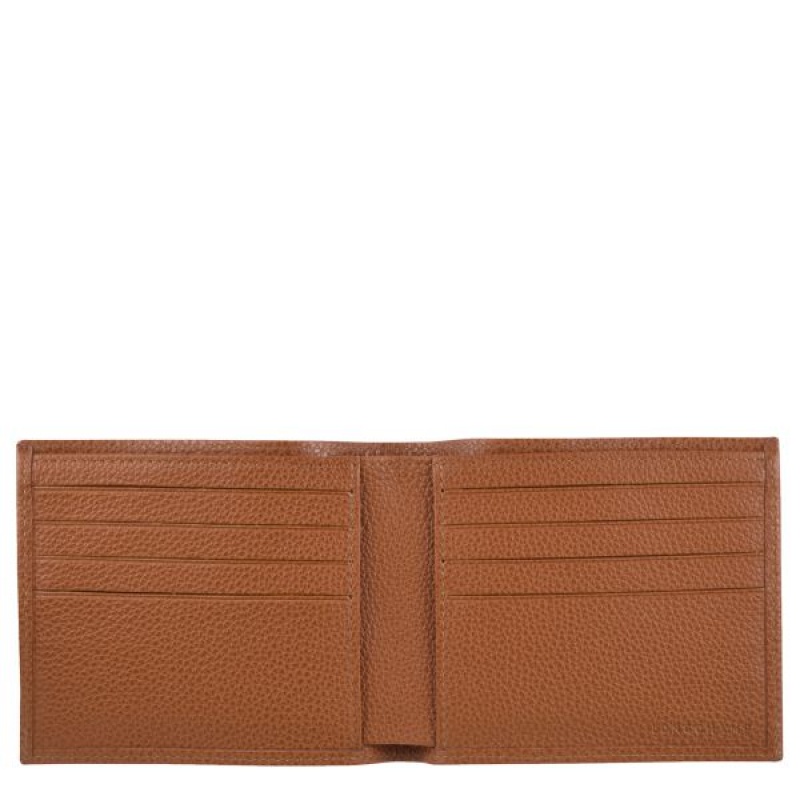 Brown Longchamp Le Foulonne Men's Wallets | 65378-LEJR