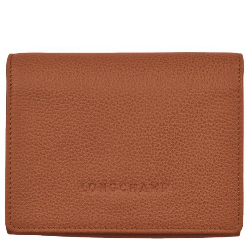 Brown Longchamp Le Foulonne Men\'s Wallets | 81369-FWIY