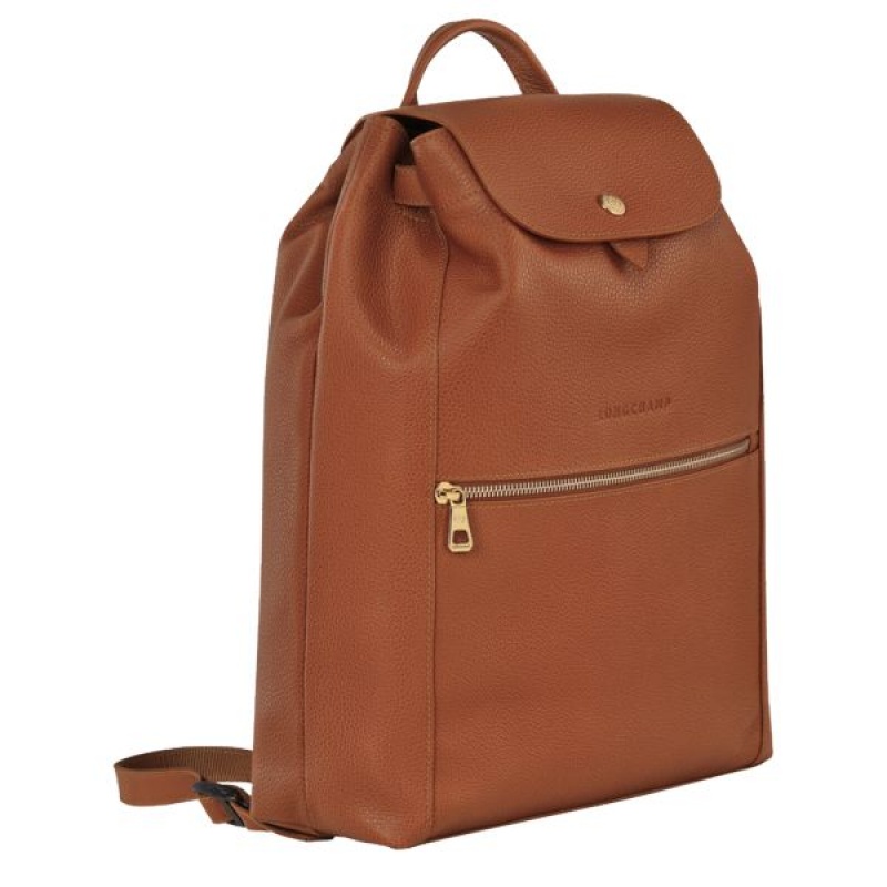 Brown Longchamp Le Foulonne Women's Backpacks | 89631-NVBS