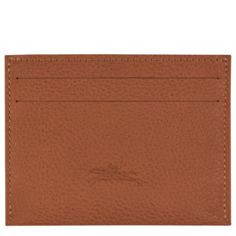 Brown Longchamp Le Foulonne Women's Cardholders | 12547-DBHN