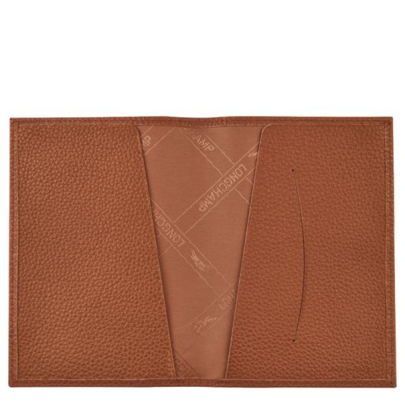 Brown Longchamp Le Foulonne Women's Passport Holder | 49560-WNPL