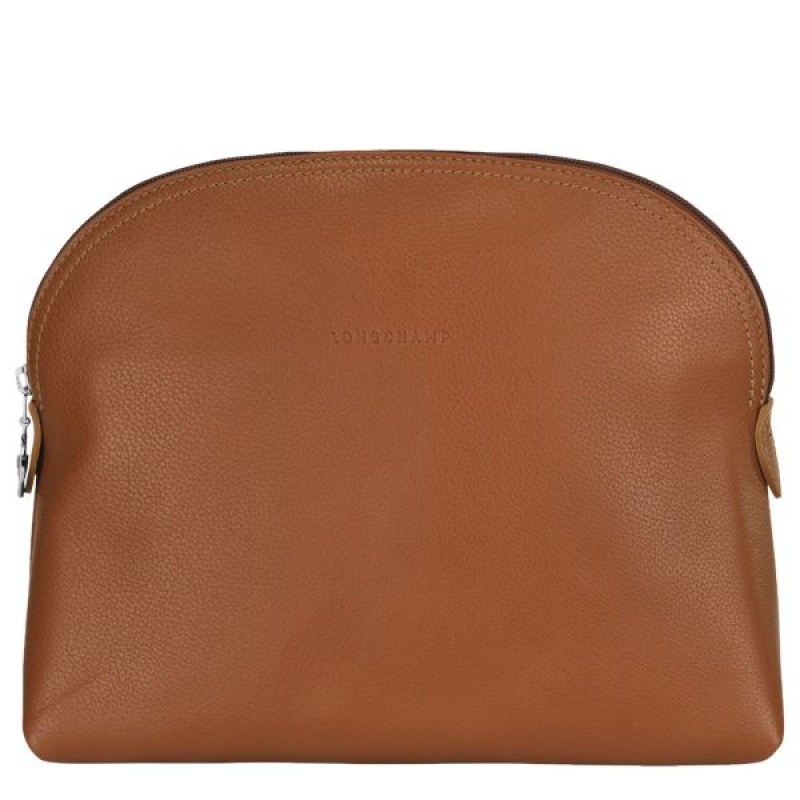 Brown Longchamp Le Foulonne Women\'s Toiletry Bags | 06798-BFPY