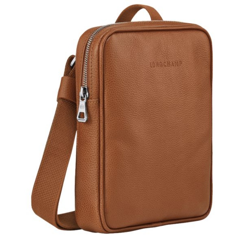 Brown Longchamp Le Foulonne XS Men's Crossbody Bags | 74381-MCDZ