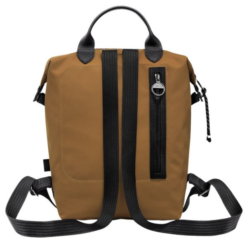 Brown Longchamp Le Pliage Energy L Men's Backpacks | 81976-MOPZ