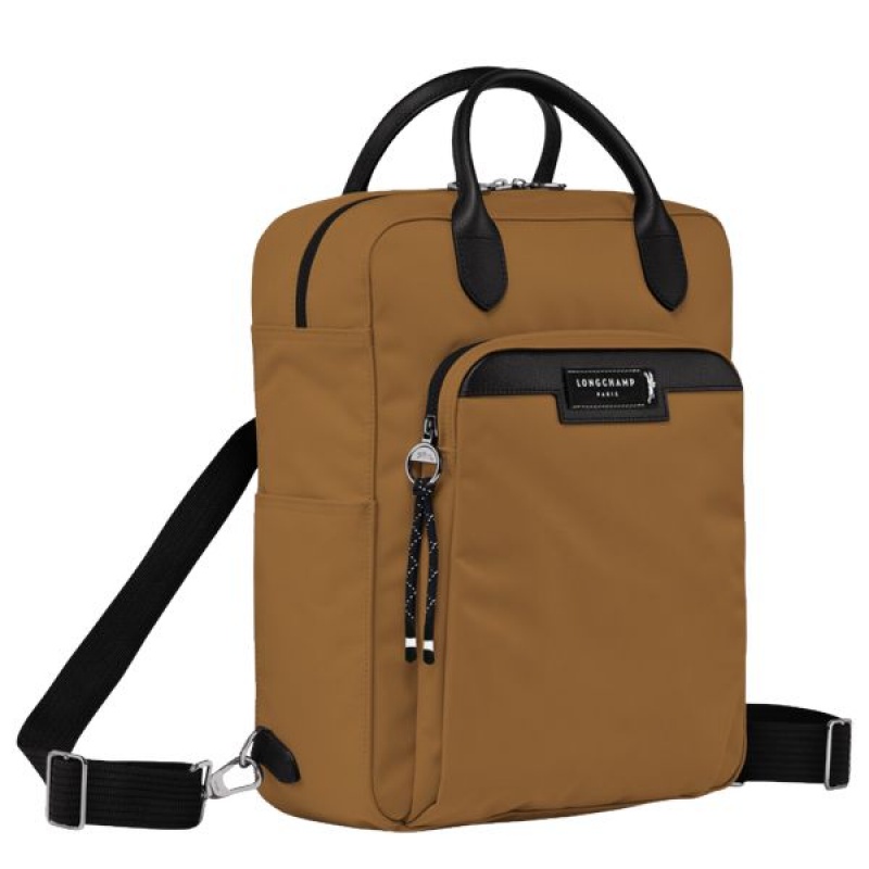 Brown Longchamp Le Pliage Energy M Men's Backpacks | 38140-AGIB