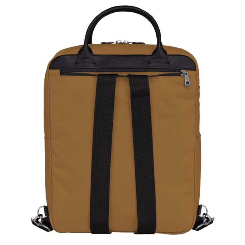 Brown Longchamp Le Pliage Energy M Men's Backpacks | 38140-AGIB