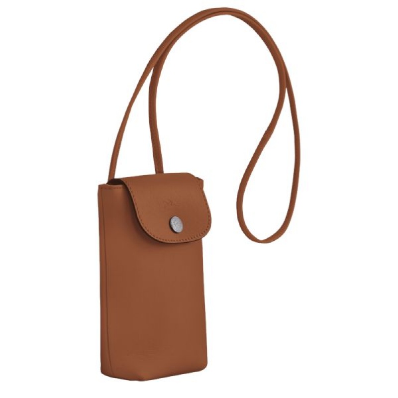 Brown Longchamp Le Pliage Xtra With Leather Lace Women's Phone Case | 59378-YRSN