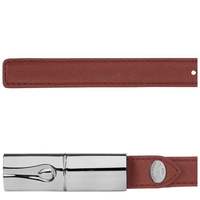 Brown Longchamp Roseau Essential Women's Belts | 21478-HOAD