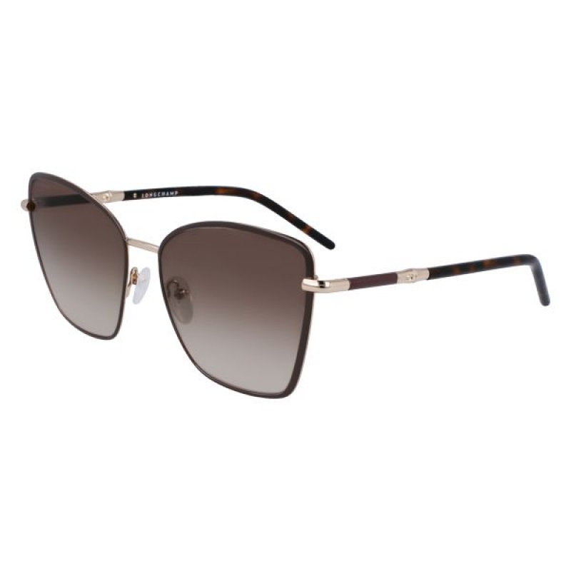 Brown / Khaki Longchamp Acetate Women's Sunglasses | 10643-AJWO