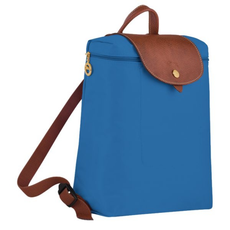 Deep Blue Longchamp Le Pliage Original M Women's Backpacks | 43596-OXQR