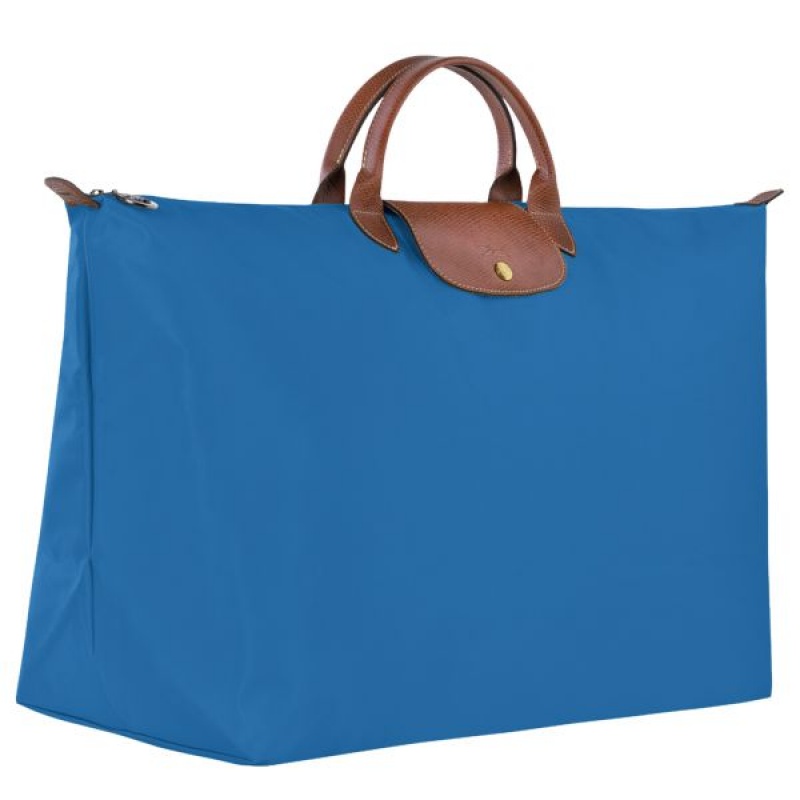 Deep Blue Longchamp Le Pliage Original M Women's Travel Bags | 85362-FGPI