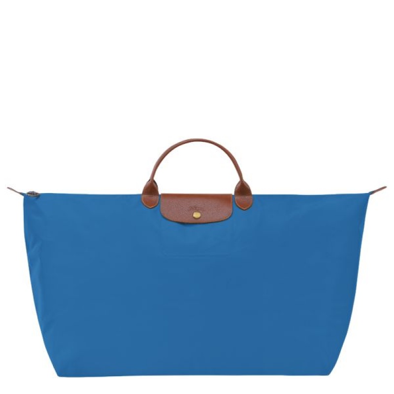 Deep Blue Longchamp Le Pliage Original M Women\'s Travel Bags | 85362-FGPI