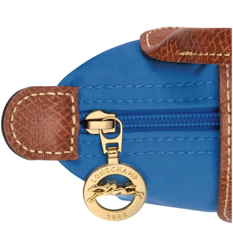 Deep Blue Longchamp Le Pliage Original With Handle Women's Pouches | 18625-KYRH