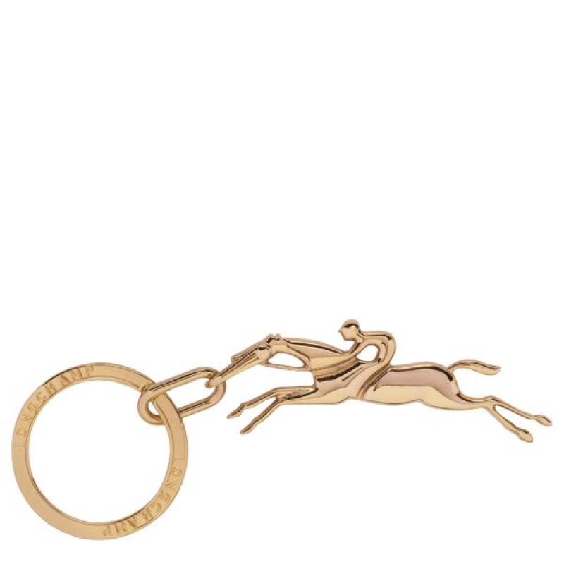 Gold Longchamp Cavalier Men\'s Key Rings | 45713-DYCM