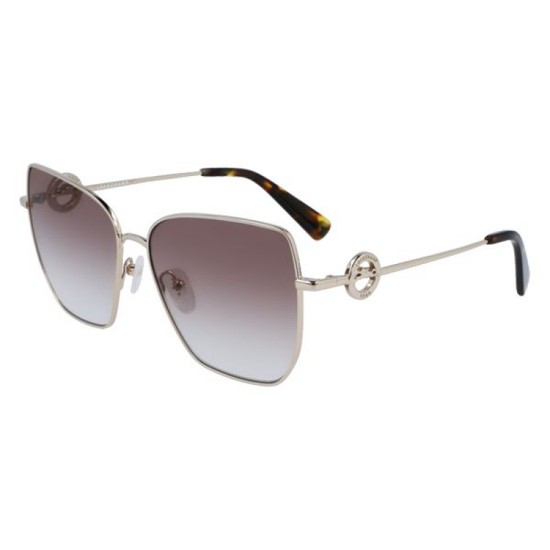 Gold / Pink Longchamp Acetate Women's Sunglasses | 50814-AEIV