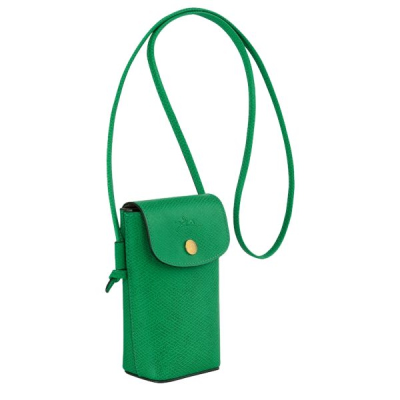 Green Longchamp Epure With Leather Lace Men's Phone Case | 84172-PNHL