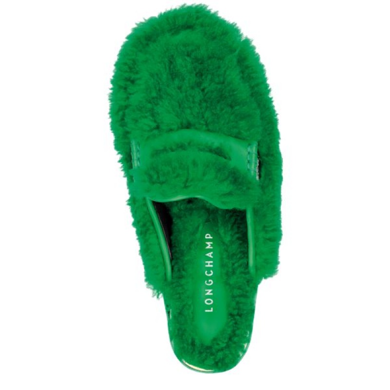 Green Longchamp La Cigale Clogs Women's Sandals | 69250-WPEV