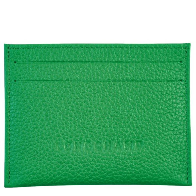 Green Longchamp Le Foulonne Men\'s Cardholders | 32409-SNQR