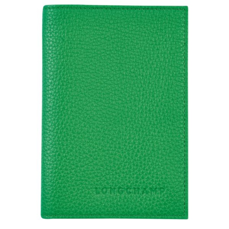 Green Longchamp Le Foulonne Men's Passport Holder | 41592-CQJI