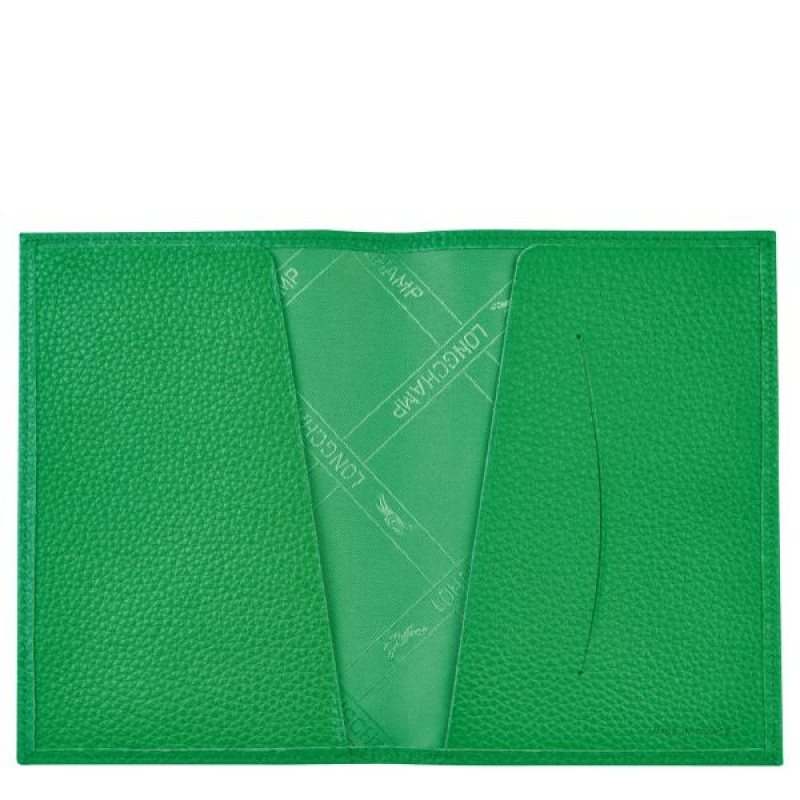 Green Longchamp Le Foulonne Men's Passport Holder | 41592-CQJI