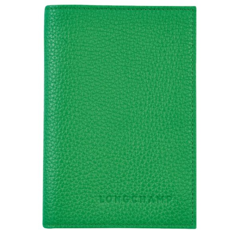 Green Longchamp Le Foulonne Men\'s Passport Holder | 41592-CQJI