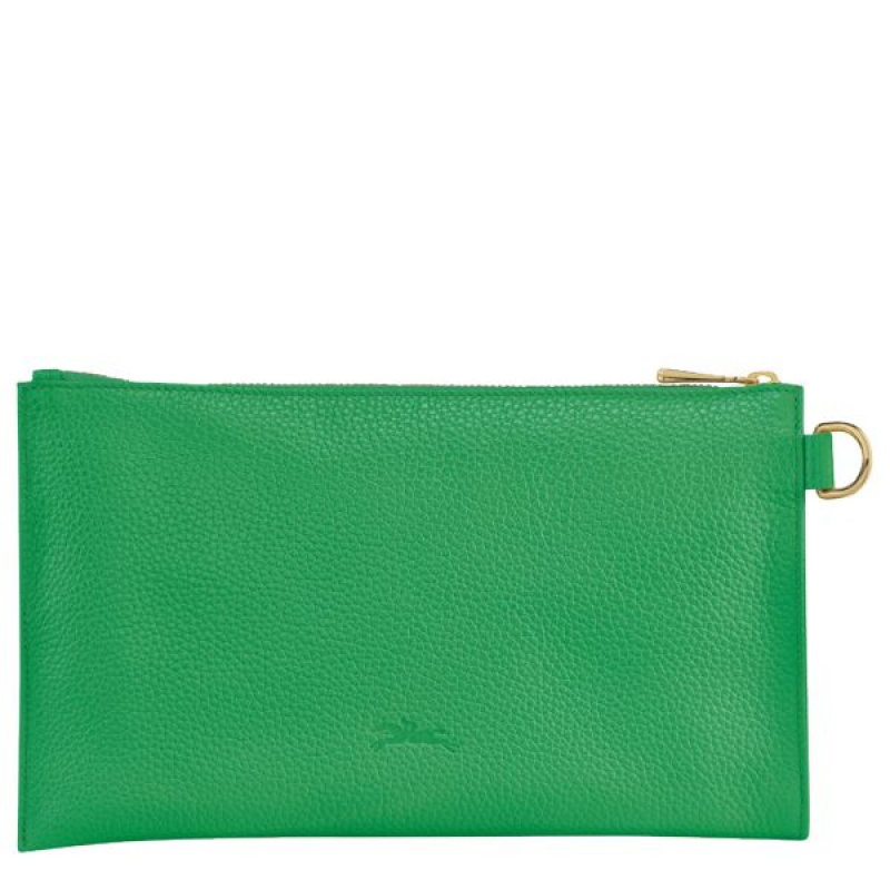 Green Longchamp Le Foulonne Men's Pouches | 57692-IFUH