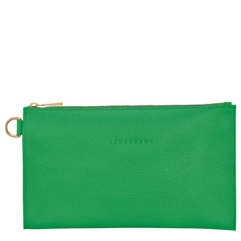 Green Longchamp Le Foulonne Men's Pouches | 57692-IFUH