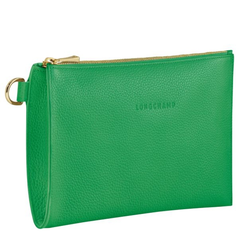 Green Longchamp Le Foulonne Men's Pouches | 57692-IFUH