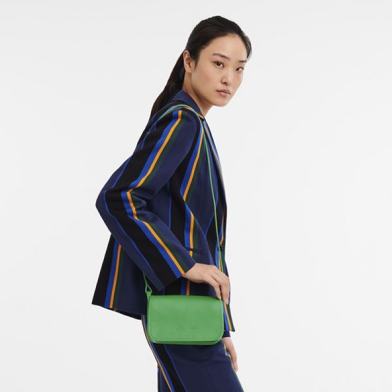 Green Longchamp Le Foulonne On Chain Women's Crossbody Bags | 56712-BHFJ