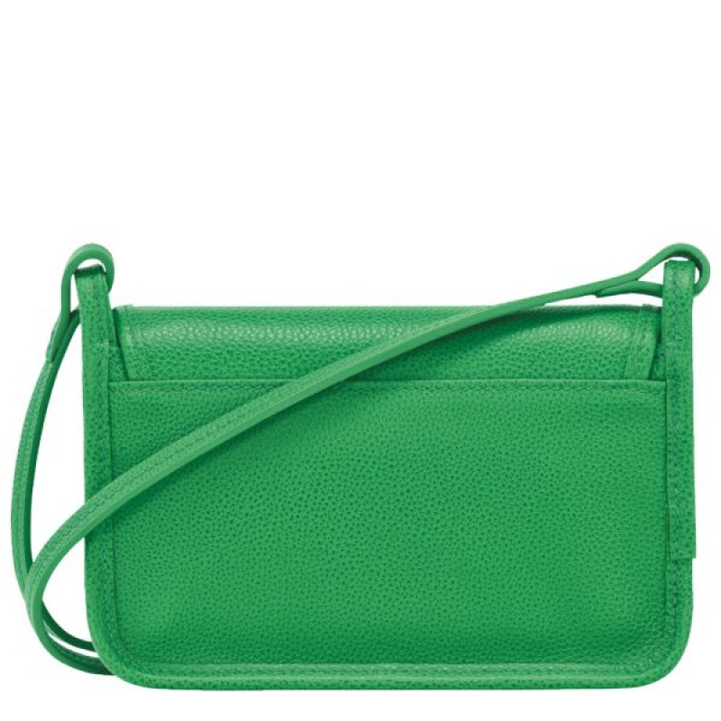 Green Longchamp Le Foulonne On Chain Women's Crossbody Bags | 56712-BHFJ