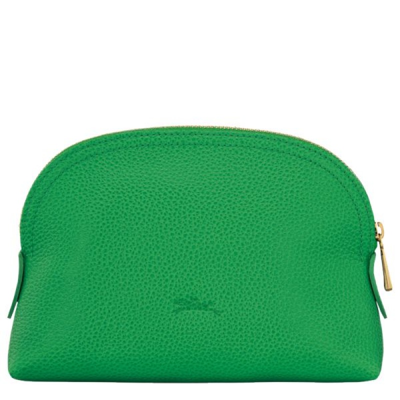 Green Longchamp Le Foulonne Women's Pouches | 31279-XGWV