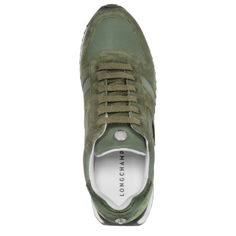 Green Longchamp Le Pliage Green Women's Sneakers | 35206-DHUA