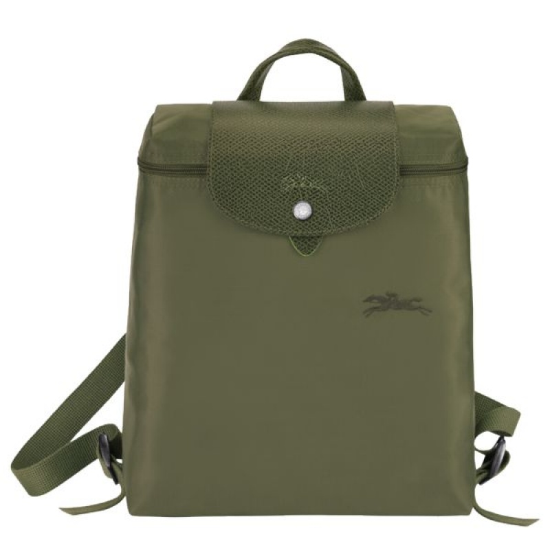 Green Longchamp Le Pliage M Men\'s Backpacks | 21657-FWMG