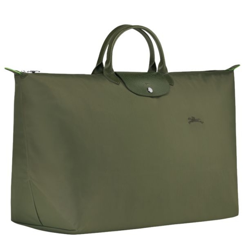 Green Longchamp Le Pliage M Men's Travel Bags | 21743-TWZP