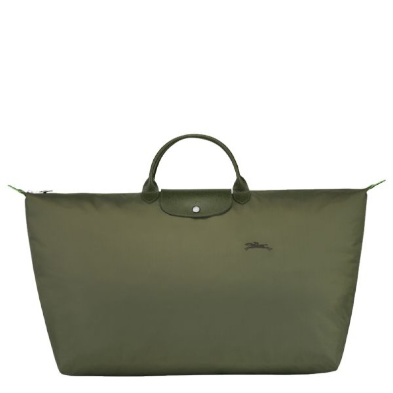 Green Longchamp Le Pliage M Men\'s Travel Bags | 21743-TWZP