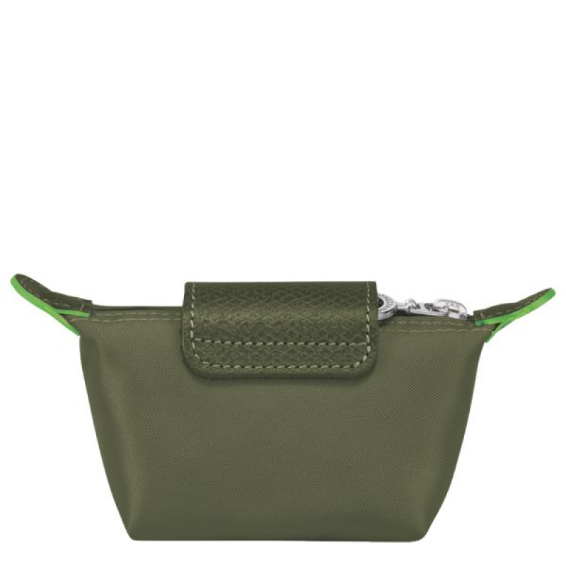 Green Longchamp Le Pliage Men's Coin Purses | 65197-PWRI