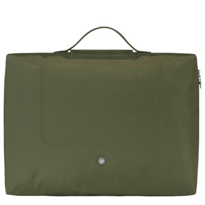 Green Longchamp Le Pliage S Men's Briefcase | 98067-EHCW