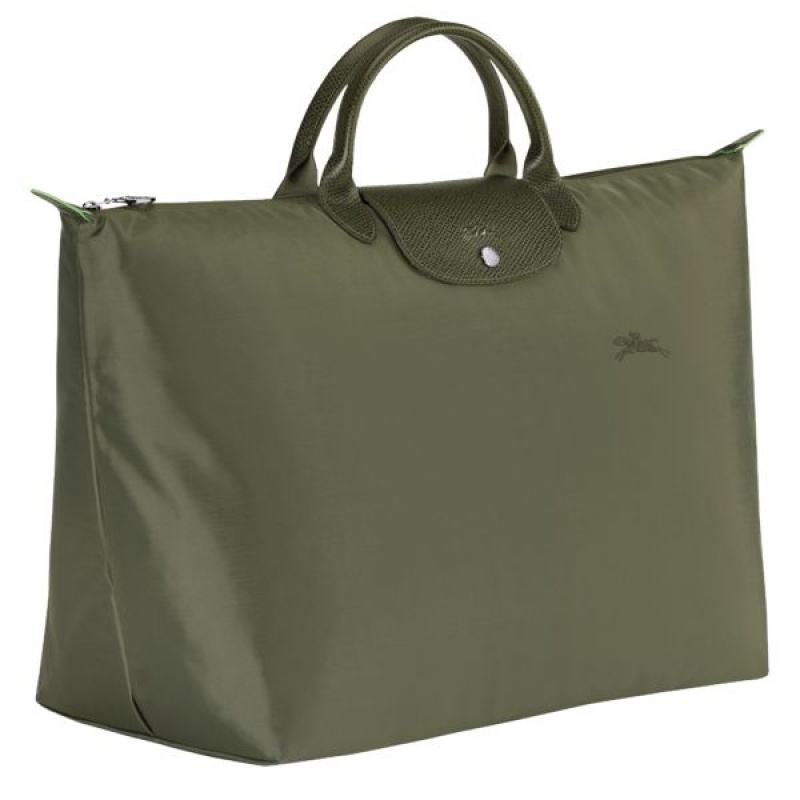 Green Longchamp Le Pliage S Men's Travel Bags | 51937-BWCK