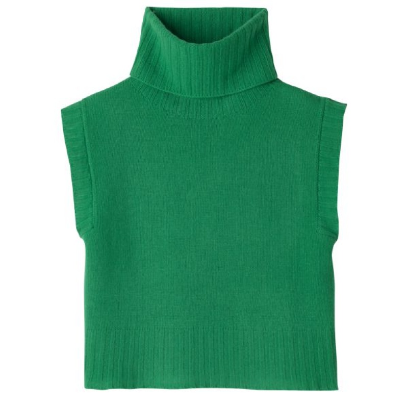 Green Longchamp Sleeveless Women's Sweaters | 39015-MGWR