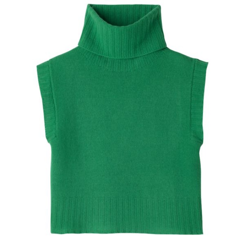 Green Longchamp Sleeveless Women\'s Sweaters | 39015-MGWR