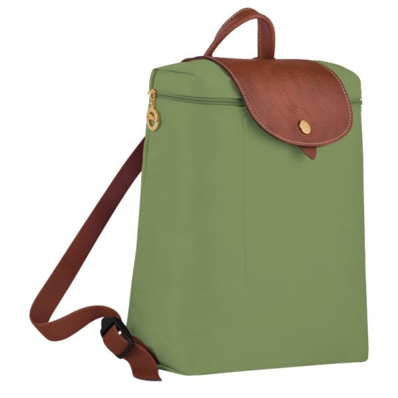 Green / Brown Longchamp Le Pliage Original M Men's Backpacks | 10523-DTVE