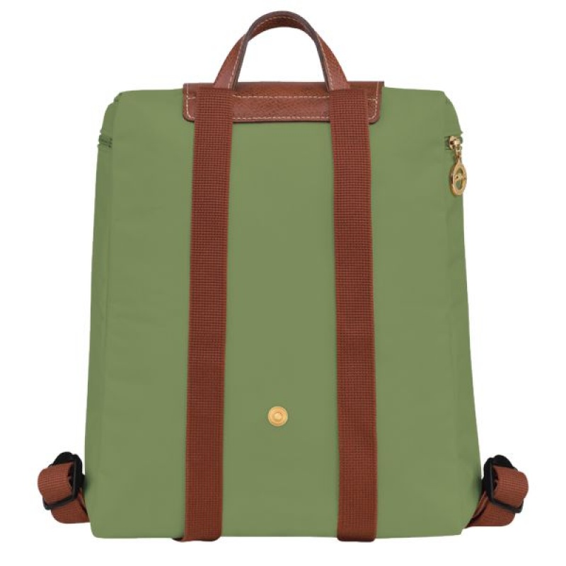 Green / Brown Longchamp Le Pliage Original M Men's Backpacks | 10523-DTVE