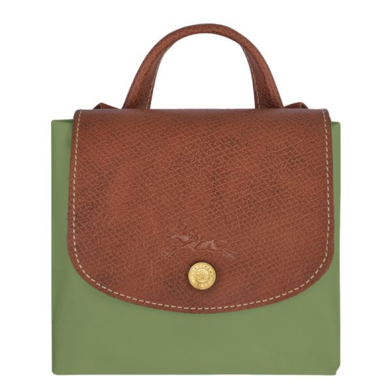 Green / Brown Longchamp Le Pliage Original M Men's Backpacks | 10523-DTVE