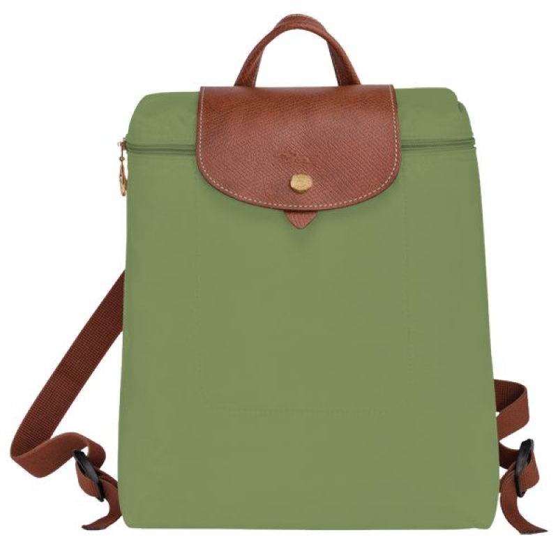 Green / Brown Longchamp Le Pliage Original M Men\'s Backpacks | 10523-DTVE