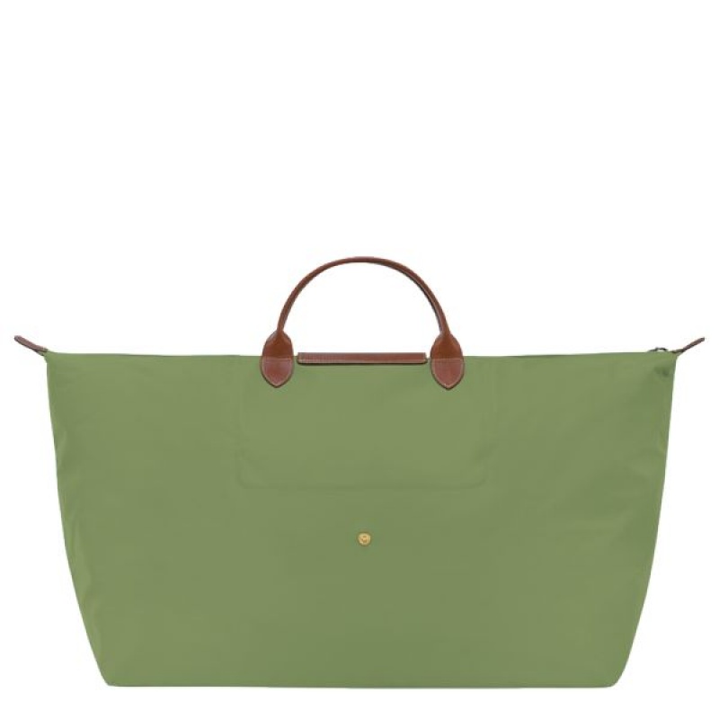 Green / Brown Longchamp Le Pliage Original M Men's Travel Bags | 36849-RANT