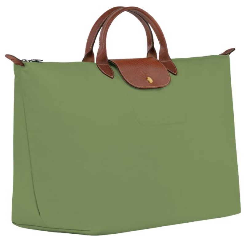 Green / Brown Longchamp Le Pliage Original S Men's Travel Bags | 95608-SHAM