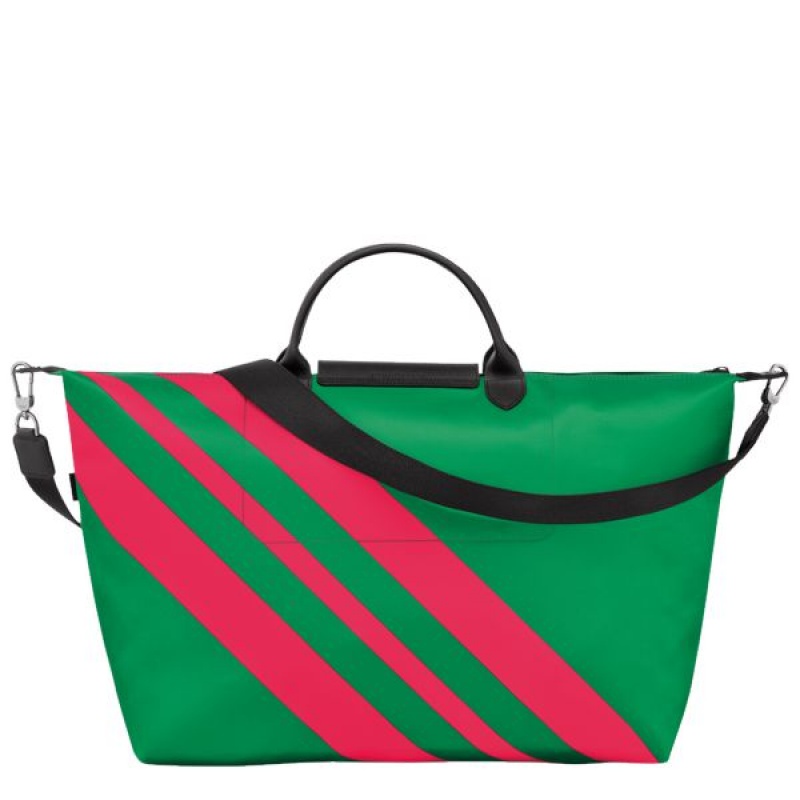 Green / Pink Longchamp Le Pliage Collection S Men's Travel Bags | 98326-CYLZ